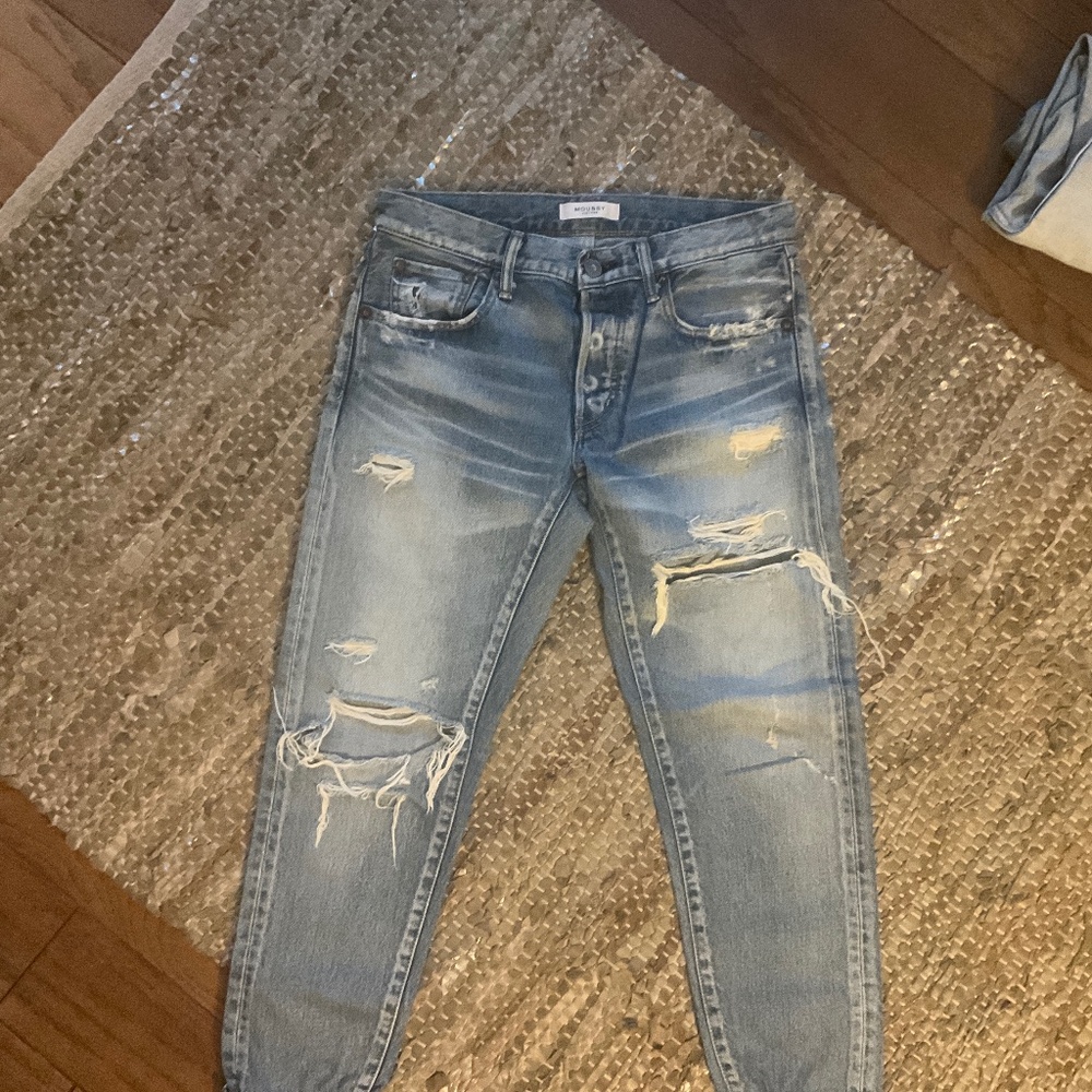 RARE Moussy Vintage button fly distressed jeans.  Size 27.  Worn twice